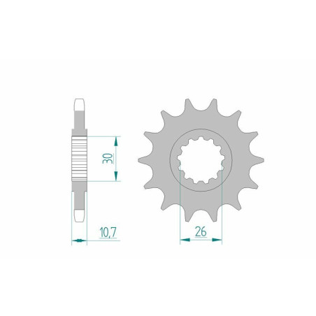 Kit cadena AFAM 525XSR2 15/43 Super-Reforzado - corona Standard 12815