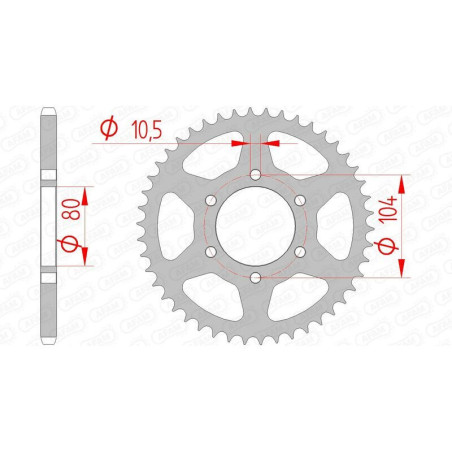 Kit cadena AFAM 520XSR 46/14 super reforzada - piñón estándar 16606