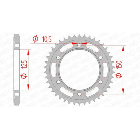 Kit de cadena 525XHR3 16/42 Standard - corona Standard 61800