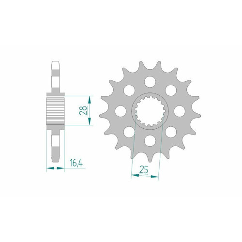 Kit de cadena 525XHR3 16/42 Standard - corona Standard 61800
