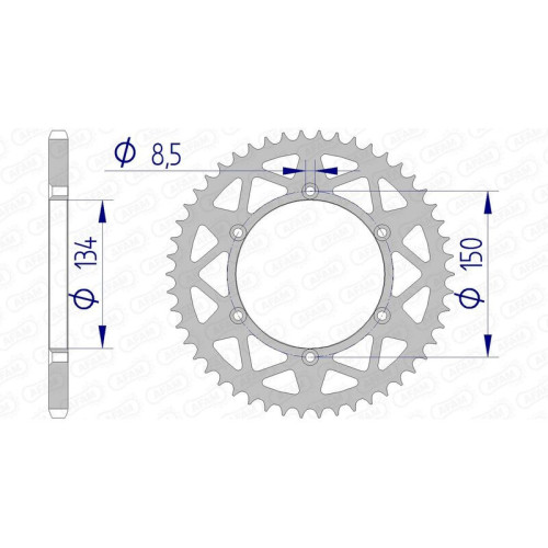 Corona AFAM aluminio ultraligera autolimpiable 17206 - Paso 520