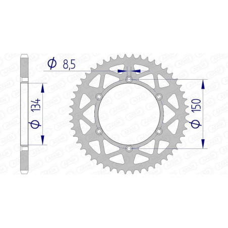 Corona AFAM aluminio ultraligera autolimpiable 17206 - Paso 520