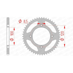 Kit de cadena AFAM A420M 11/51 - Corona standard tipo 38101 2