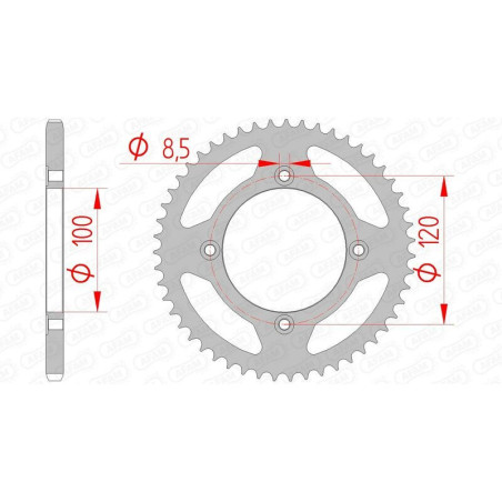 Kit de cadena AFAM A420M 11/60 - Corona standard tipo 38101