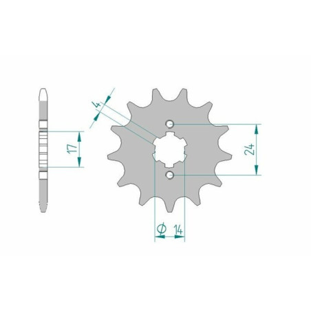 Kit de cadena AFAM A420M 11/53 - Corona standard tipo 41100