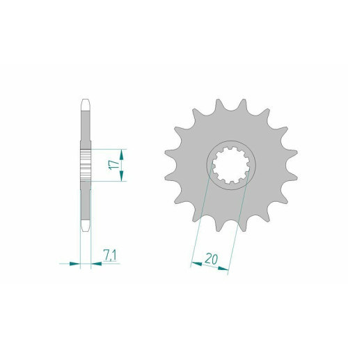 Kit de cadena AFAM A420M 11/60 - Corona standard tipo 47103