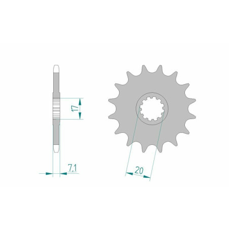 Kit de cadena AFAM A420M 11/62 - Corona standard tipo 47103