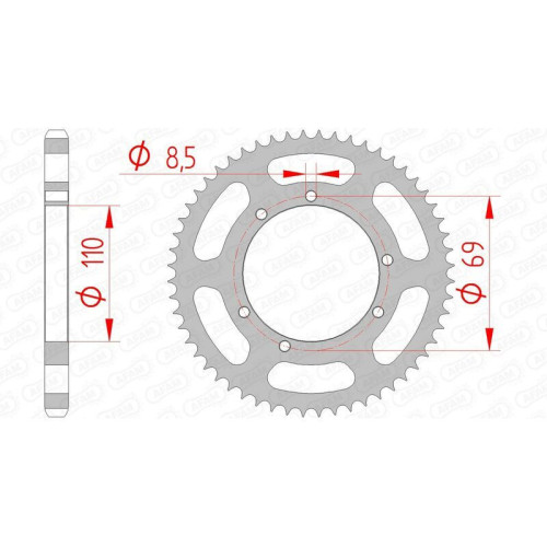 Kit de cadena AFAM A420M 12/56 - Corona standard tipo 59104