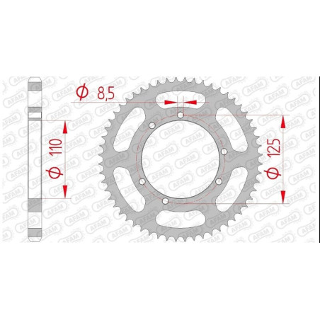 Kit de cadena AFAM A428M 12/60 - Corona standard tipo 59104