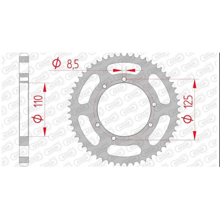 Kit de cadena AFAM A428M 13/60 - Corona standard tipo 59104