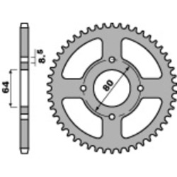Kit cadena EK/PBR 420SH 13/37 - corona estándar 2