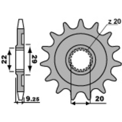 Kit cadena EK/PBR 520MRD7 13/50 - corona estándar