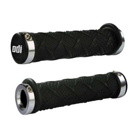 Puños ODI X-treme ATV Lock-On Negro/Plata