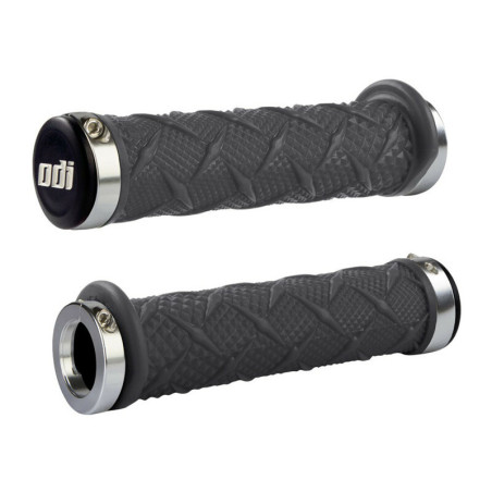 Puños ODI X-treme ATV Lock-On Negro/Plata