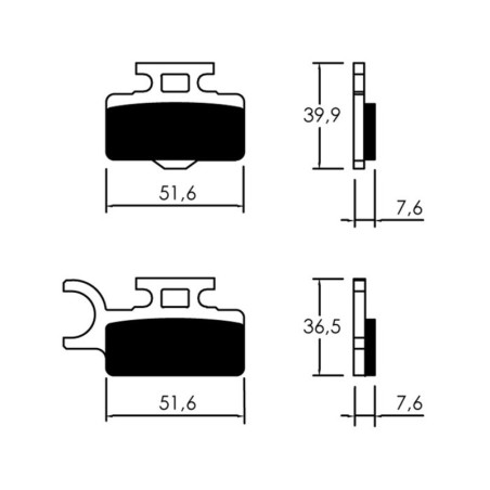 Pastilla de freno Moto V PARTS