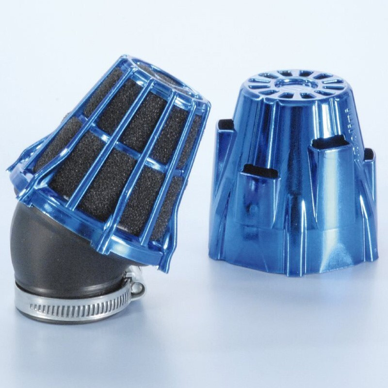 Filtro de potencia Polini cromado azul, curvado 30' Ø46 (2030162)