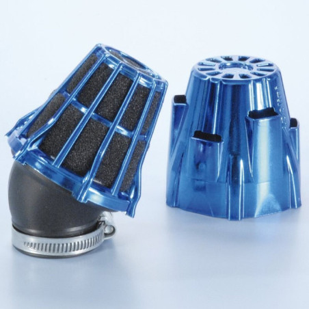 Filtro de potencia Polini cromado azul, curvado 30' Ø46 (2030162)