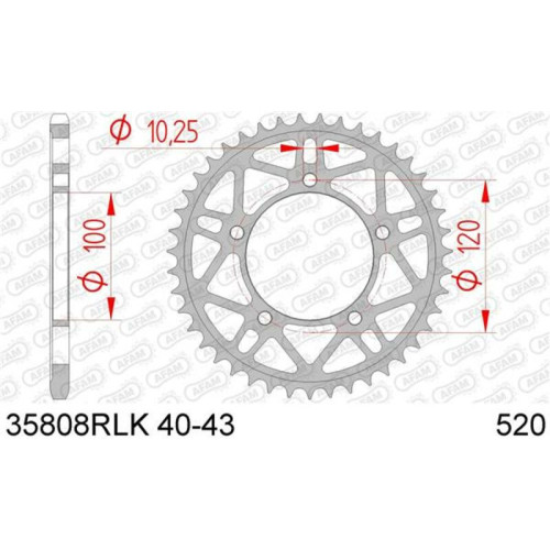 Corona AFAM acero ultraligera 35808 - Paso 520