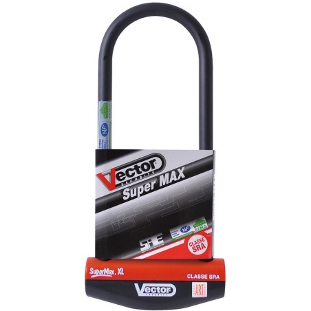 Candado en U VECTOR SuperMax+ XL - Ø16mm / 110x300mm - Certificado SRA / ART / NF-FFMC