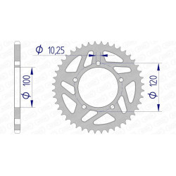 Corona AFAM aluminio 36801 - Paso 520