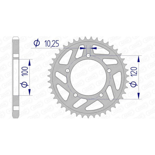 Corona AFAM aluminio 36802 - Paso 525