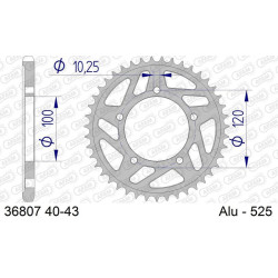Corona AFAM aluminio 36807 - Paso 525