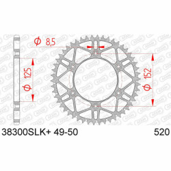 Corona AFAM acero ultraligera autolimpiable 38300 - Paso 520