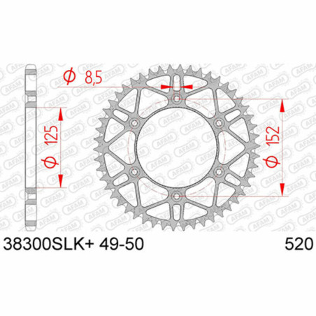 Corona AFAM acero ultraligera autolimpiable 38300 - Paso 520