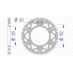 Corona AFAM aluminio ultraligera autolimpiable 39300 - Paso 520