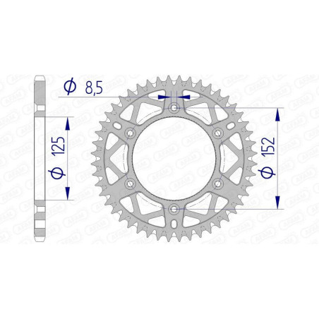Corona AFAM aluminio ultraligera autolimpiable 39300 - Paso 520