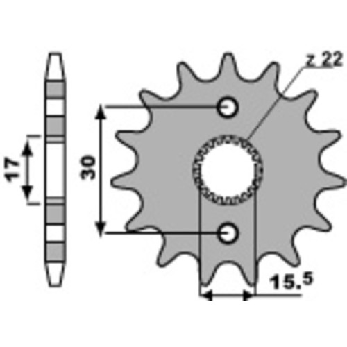 Kit cadena EK/PBR 420SH 15/56 - corona estándar