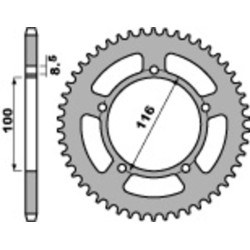 Kit cadena EK/PBR 420SH 13/44 - corona estándar 2