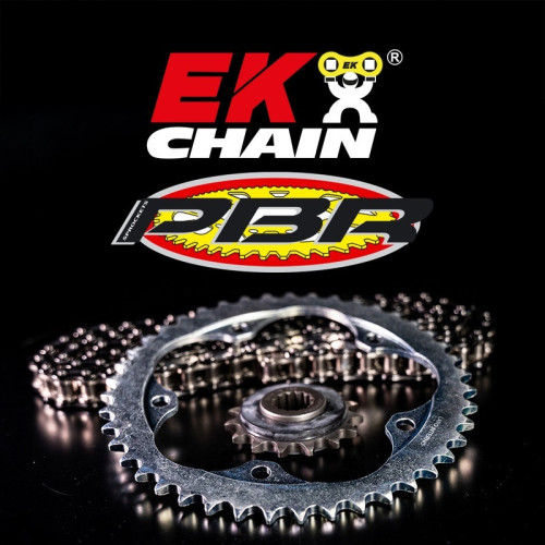 Kit cadena EK/PBR 520MRD7 14/50 - corona ultraligera anodizada endurecida