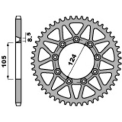 Kit cadena EK/PBR 520SRX2 13/51 - corona estándar 2