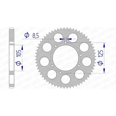 Corona AFAM aluminio 48200 - Paso 428