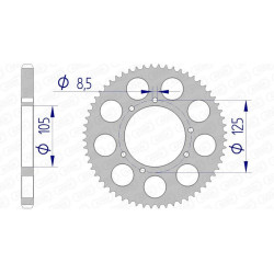 Corona AFAM aluminio 48200 - Paso 428