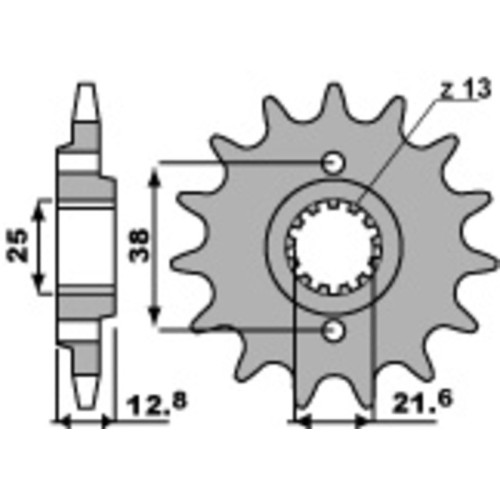 Kit cadena EK/PBR 520SRX2 15/43 - corona estándar