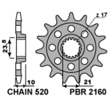 Kit de cadena EK/PBR 520M3 13/50 - corona ultraligera