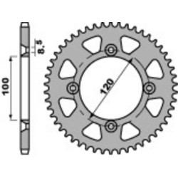 Kit cadena EK/PBR 428SHDR 14/47 - corona ultraligera 2