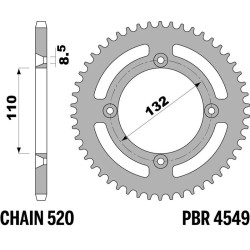 Kit cadena EK/PBR 520MRD7 12/48 - corona estándar 2