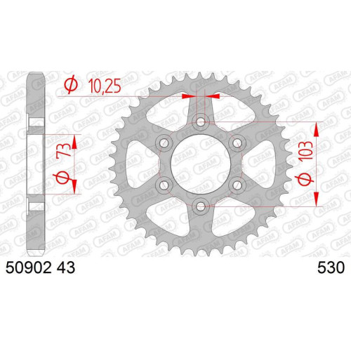 Corona AFAM acero estándar 50902 - Paso 530