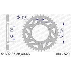 Corona AFAM aluminio 51602 - Paso 520