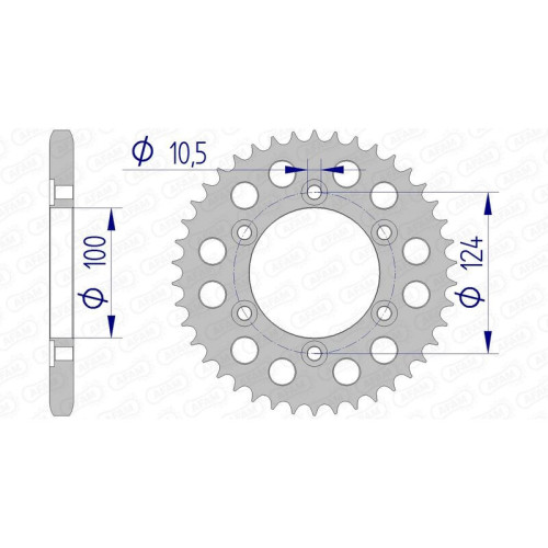 Corona AFAM aluminio 51609 - Paso 525