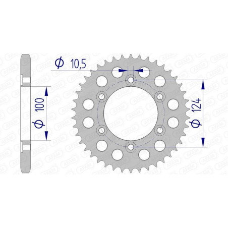 Corona AFAM aluminio 51609 - Paso 525