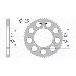 Corona AFAM aluminio 60104 - Paso 428