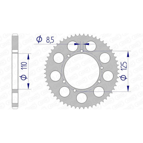 Corona AFAM aluminio 60104 - Paso 428