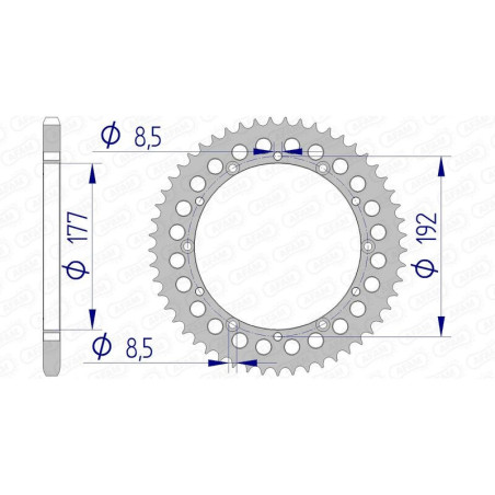 Corona AFAM aluminio 63300 - Paso 520