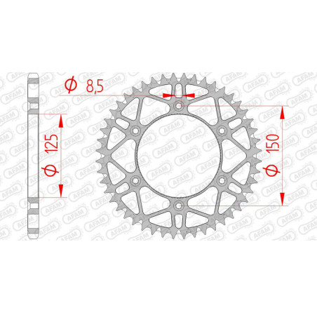 Corona AFAM acero autolimpiable 71304 - Paso 520