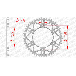 Corona AFAM acero autolimpiable 71304 - Paso 520