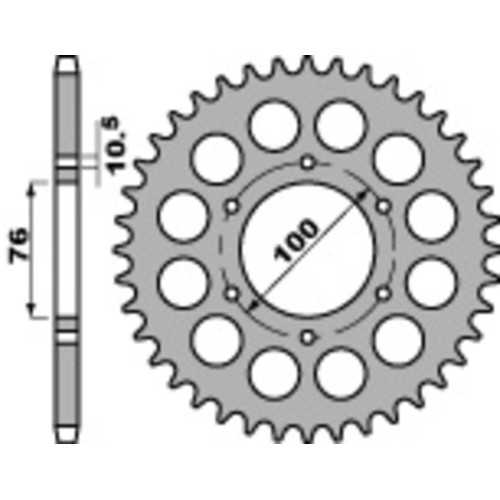 Kit cadena EK/PBR 530SRX2 14/50 - corona estándar
